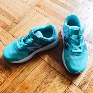 Teal and Purple New Balance Velcro Sneakers